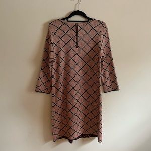 Zara Knot Patterned Long Sleeve Dress